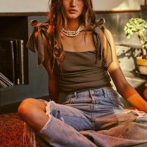 Free People Boulevard Tank in Oregano